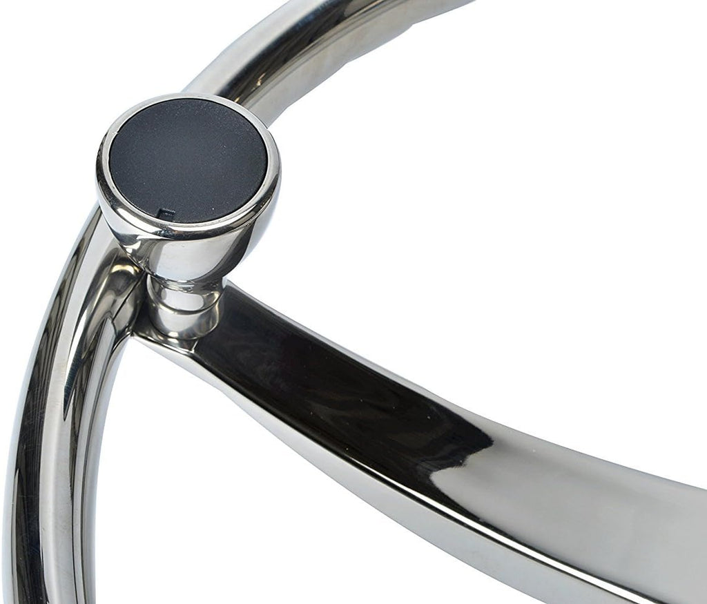 Stainless Steel Boat Steering Wheel 3 Spoke 13-1/2 Dia F77746