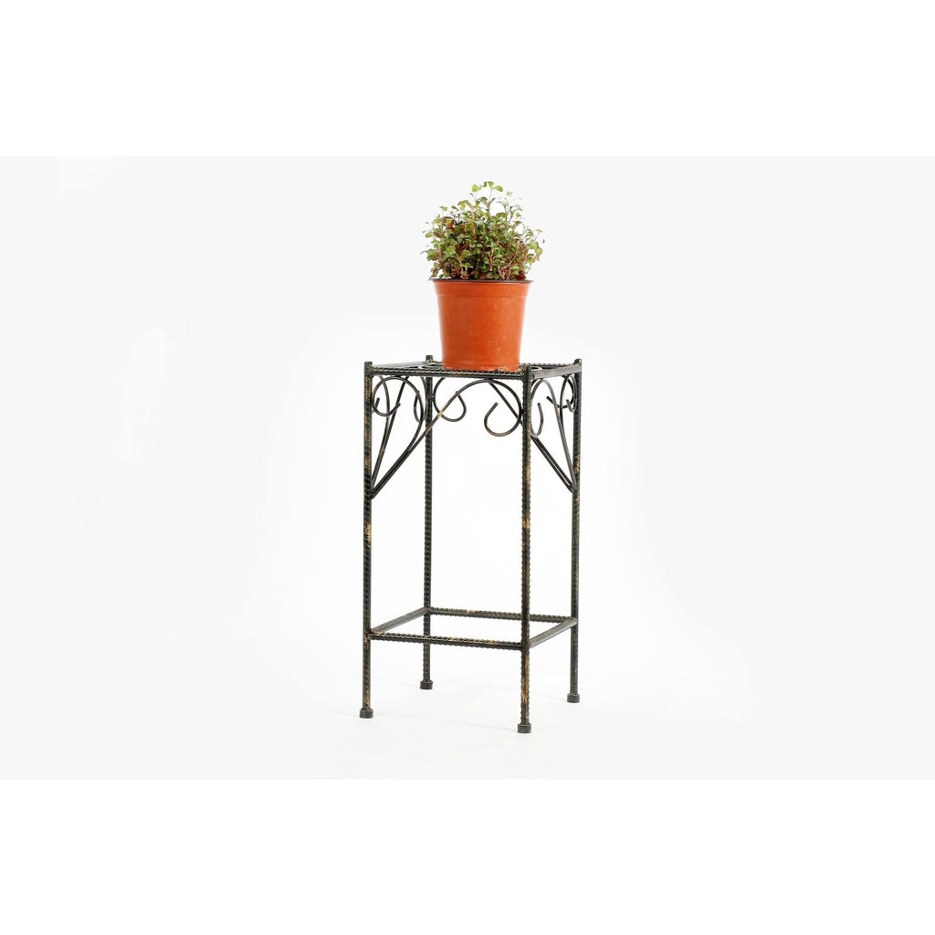 Medium Celtic Clover Square Cast-Iron Plant Stand W137