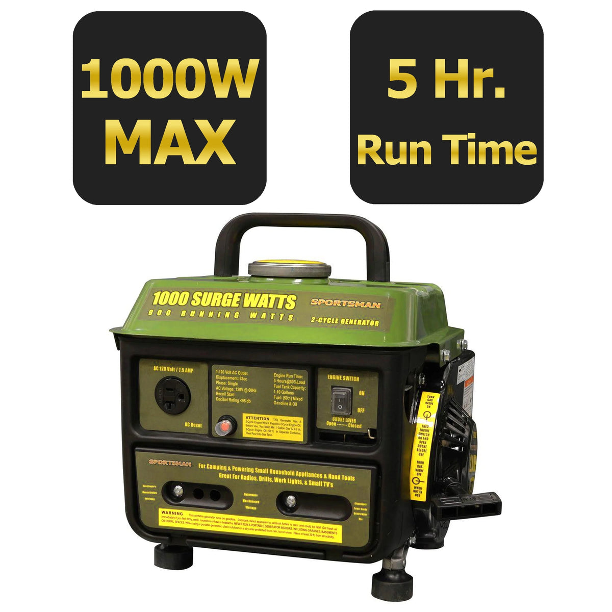 1000-Watt 2-Cycle Generator O751