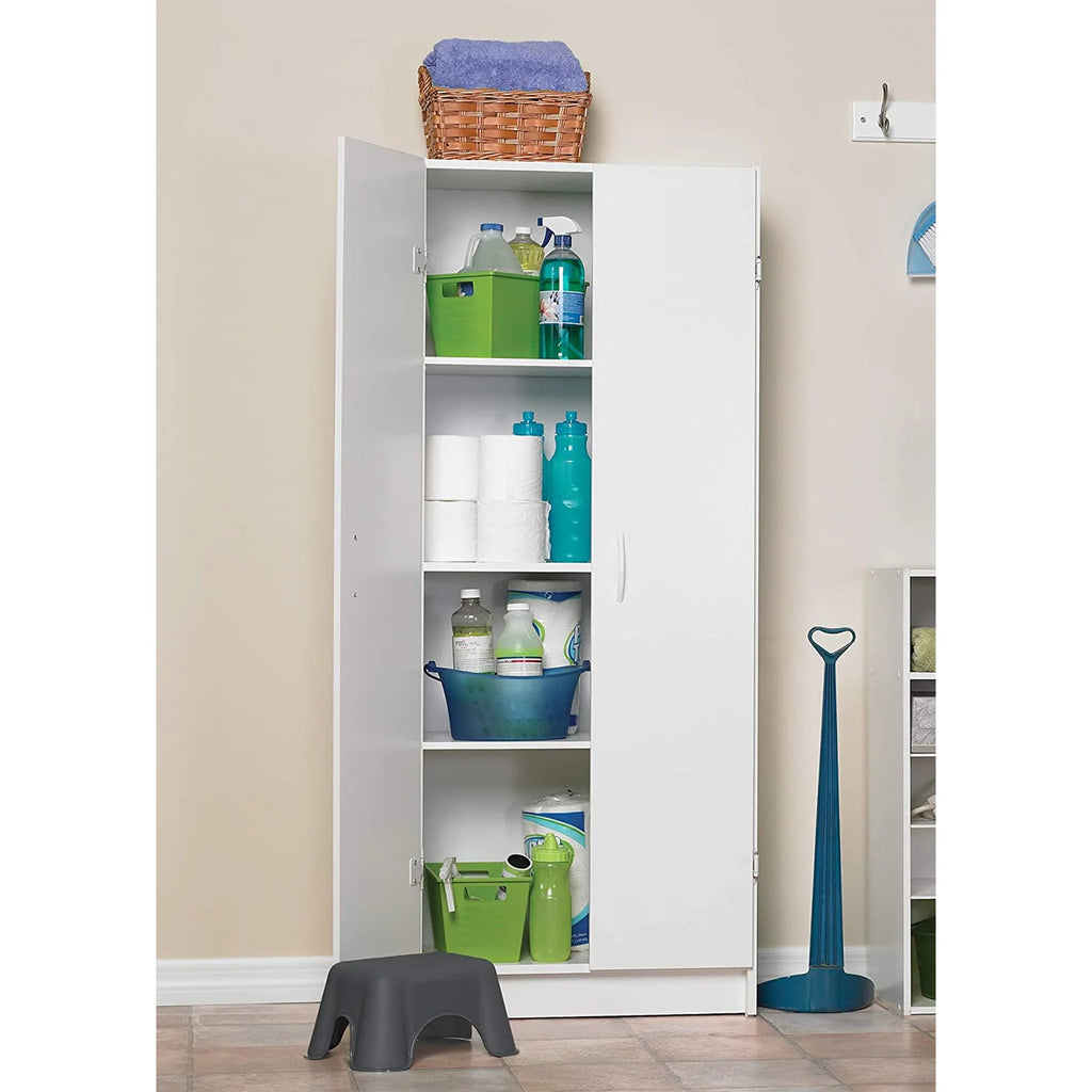 Adjustable 4 Shelf Pantry Cabinet, White T655
