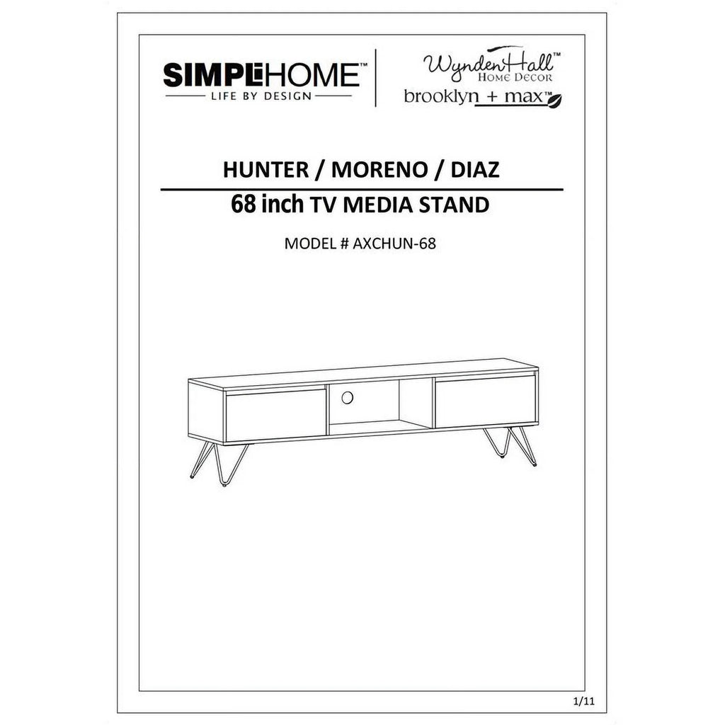 68" Mango Wood TV Media Stand T410231