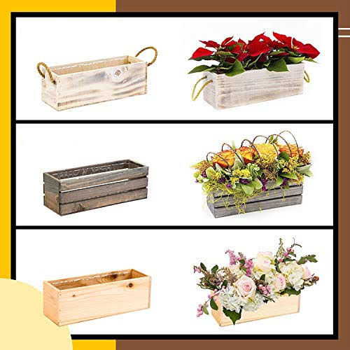 Wood Planter Box with Plastic Liner, 12x4 inch Rectangular Z389131