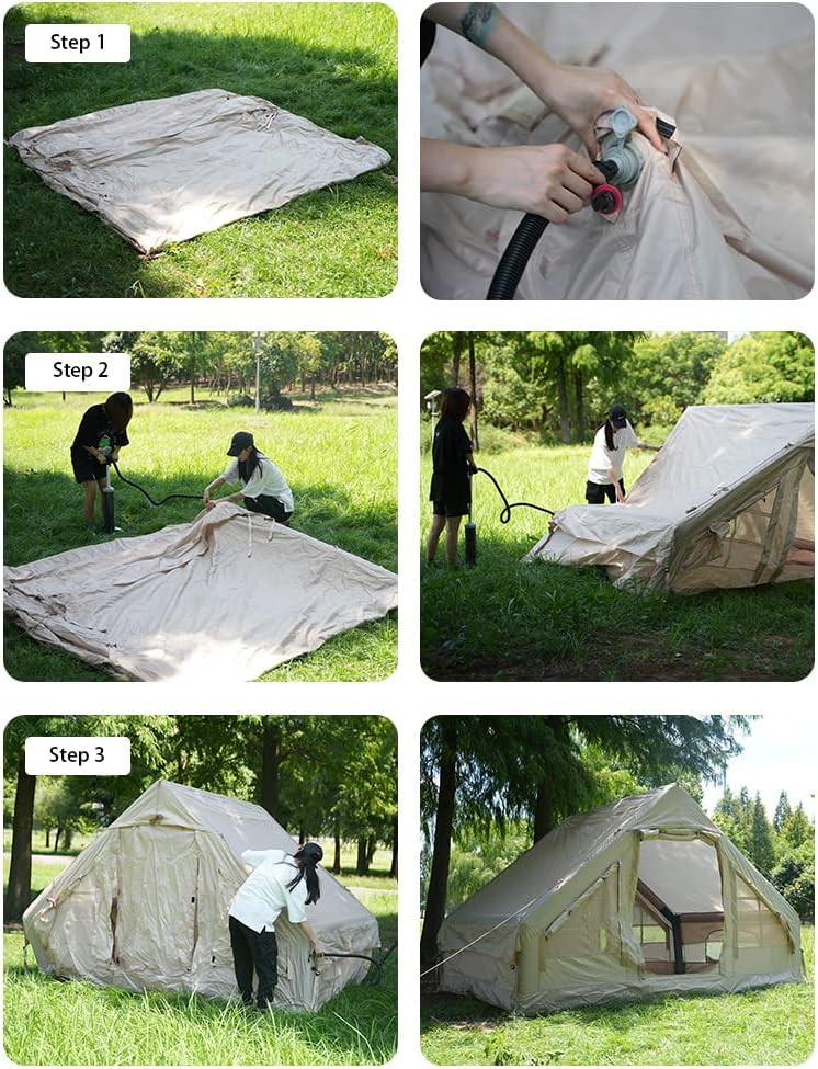 4-5 Person Inflatable Waterproof Oxford Tent with Mosquito Screen O20433
