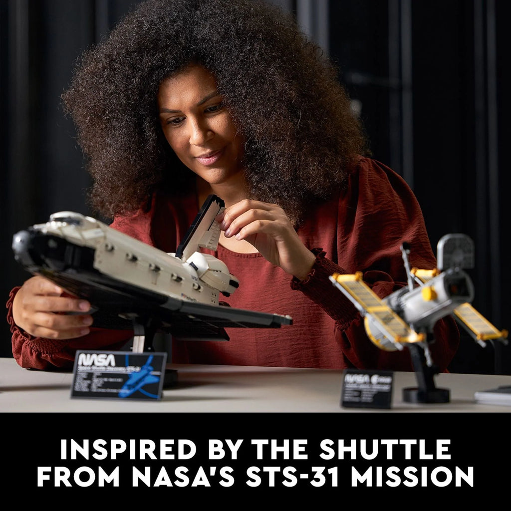 LEGO Icons NASA Space Shuttle Discovery Model Building Kit with Hubble Telescope E918