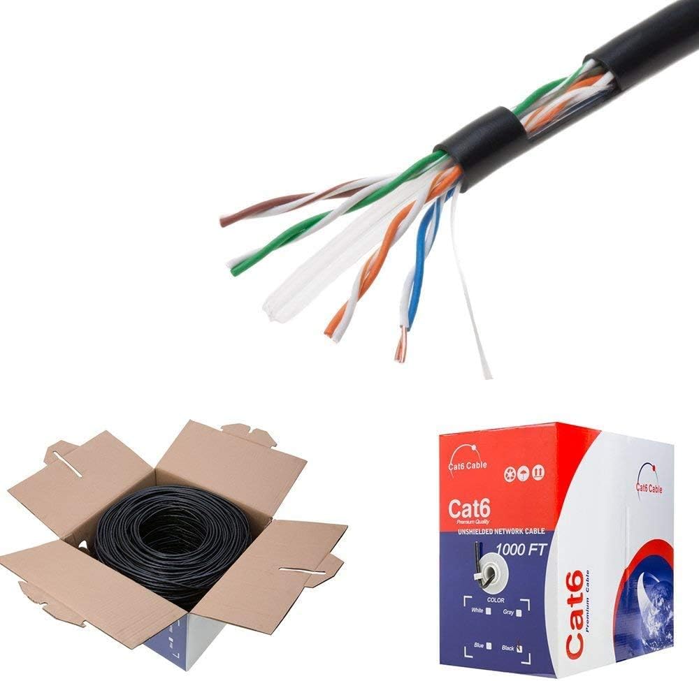 CAT6 1000FT White Solid 23 AWG Plenum Cable N239