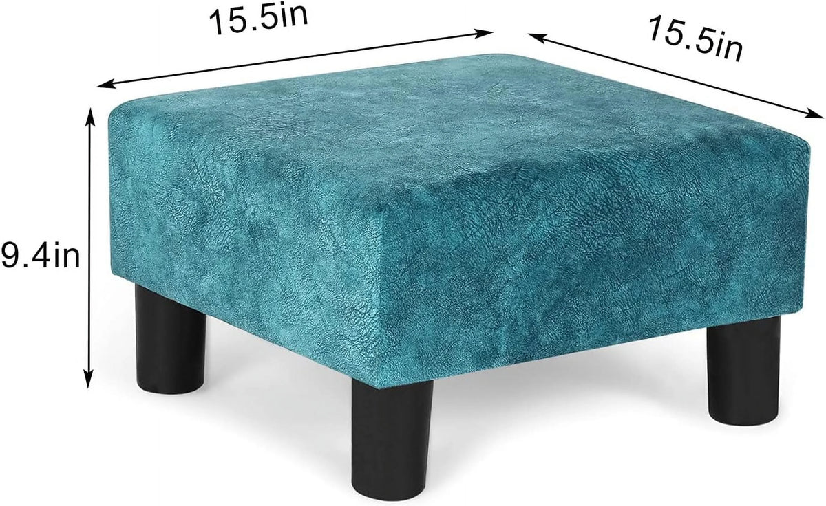 Blue Square Ottoman Footstool X366049