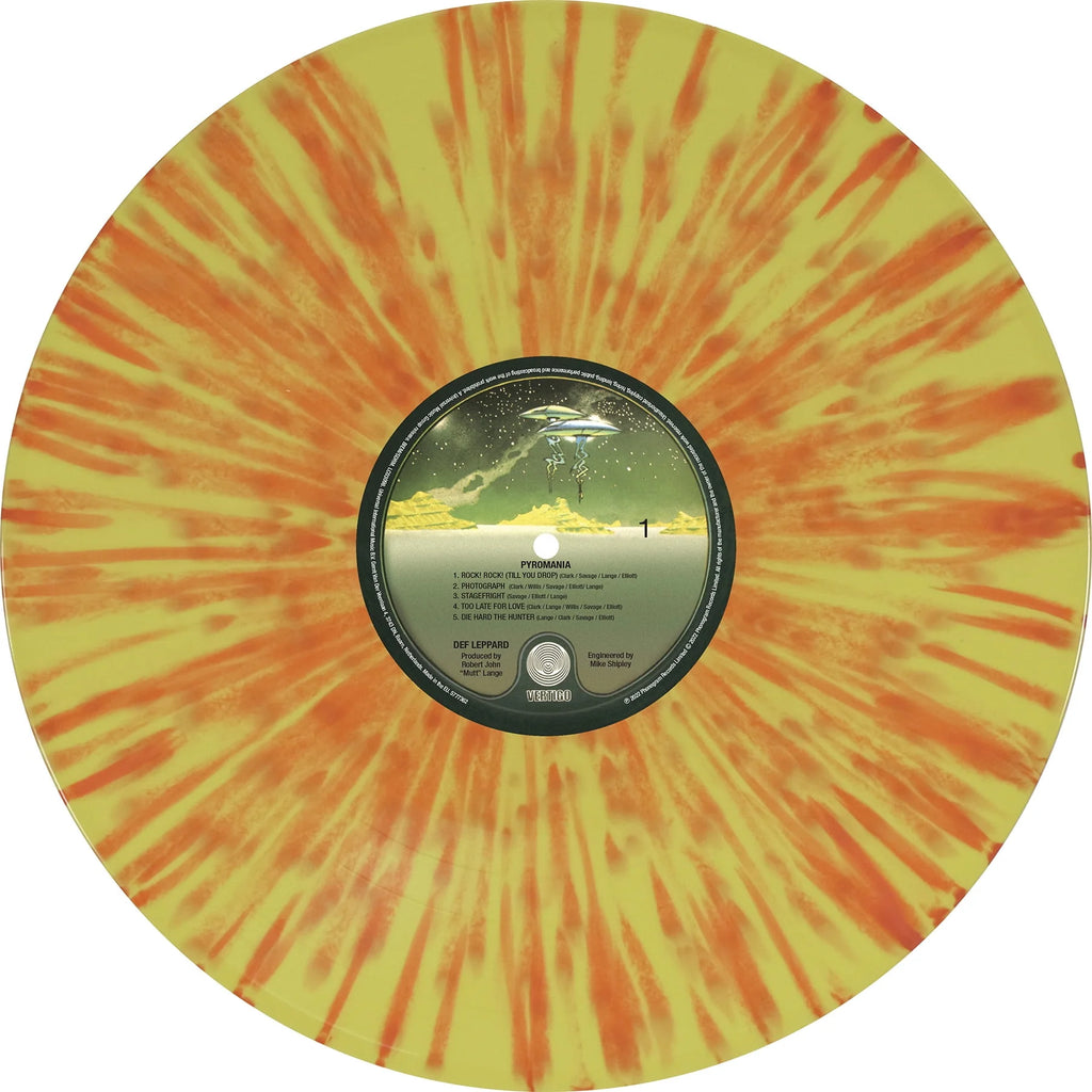 Orange & Yellow Splatter Vinyl Rock LP T949