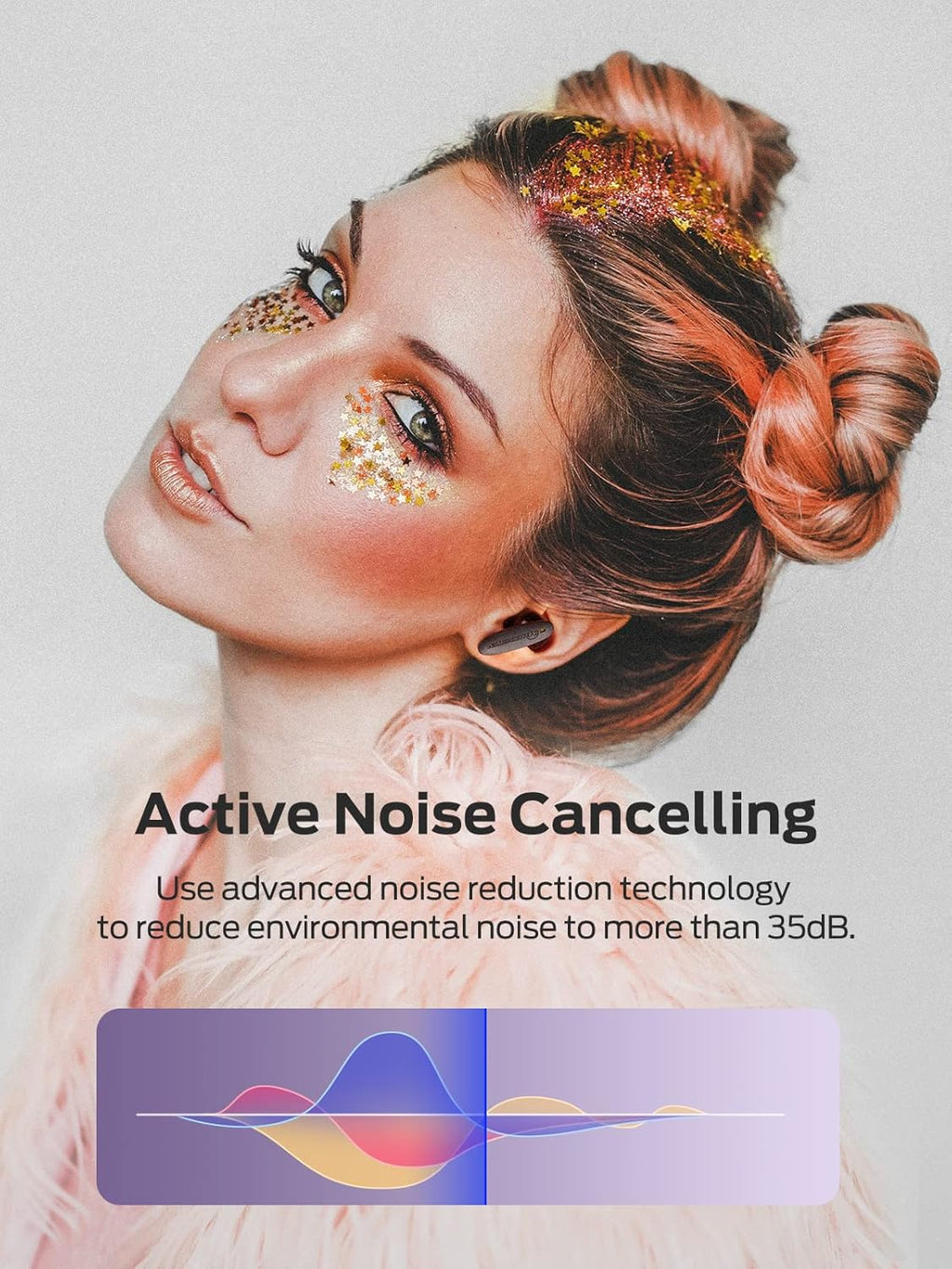 Wireless Earbuds with Bluetooth 5.2, Noise Cancelling, 30H Playtime P44798