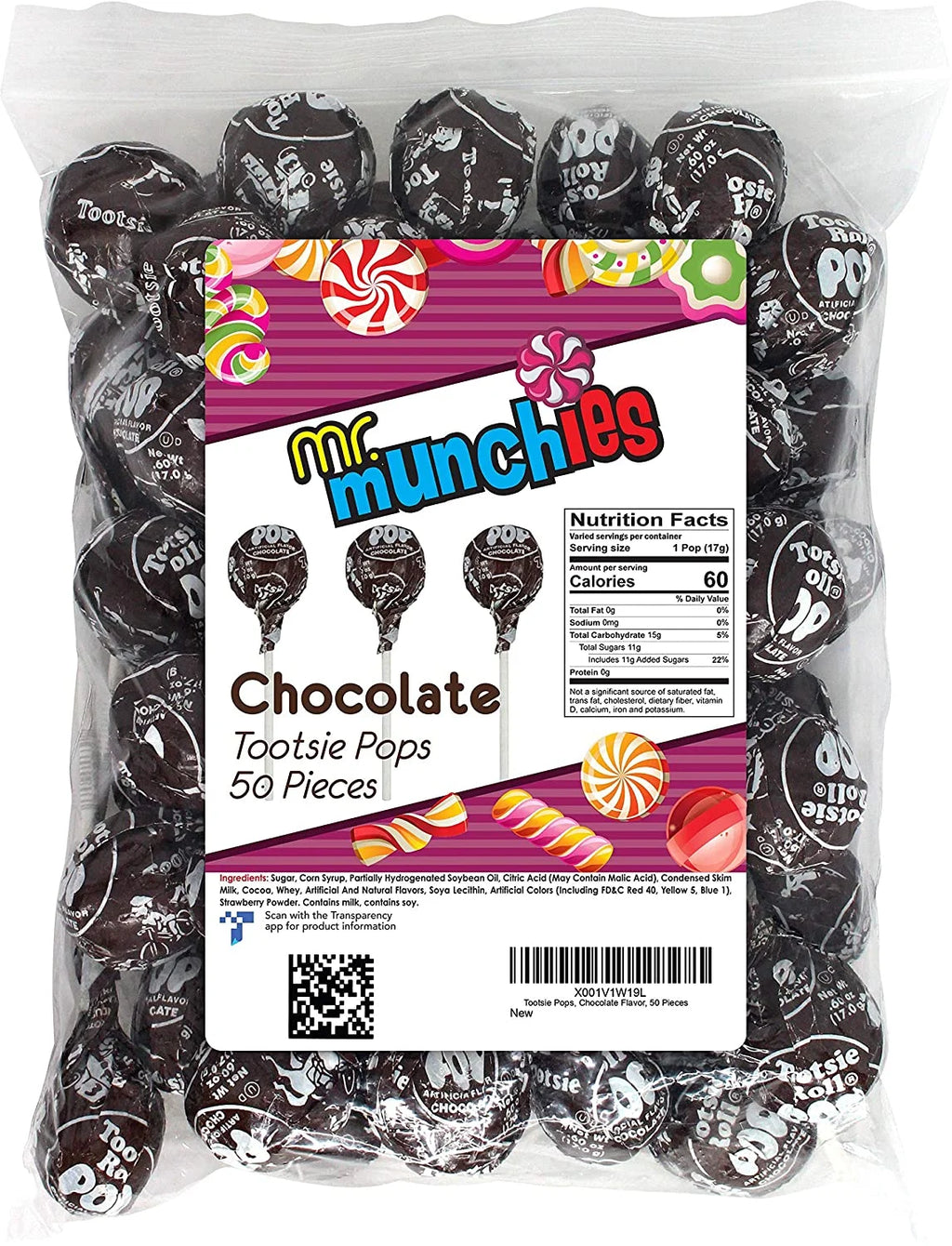 Chocolate Flavor Tootsie Pops, 50 Pieces I99697