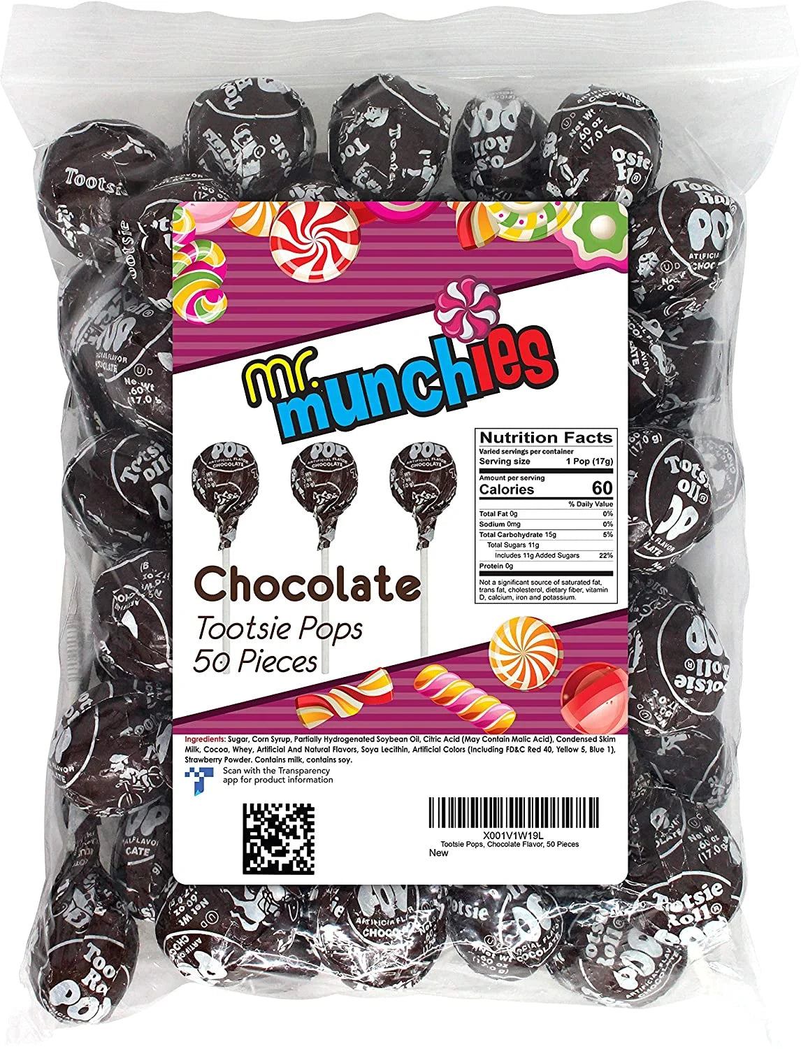 Chocolate Flavor Tootsie Pops, 50 Pieces I99697