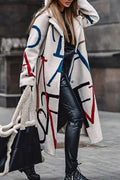 Print Patchwork Turn-back Collar Outerwear C714295