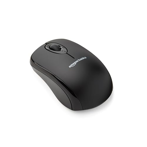 Black Wireless Optical Computer Mouse with USB Nano Receiver G181897