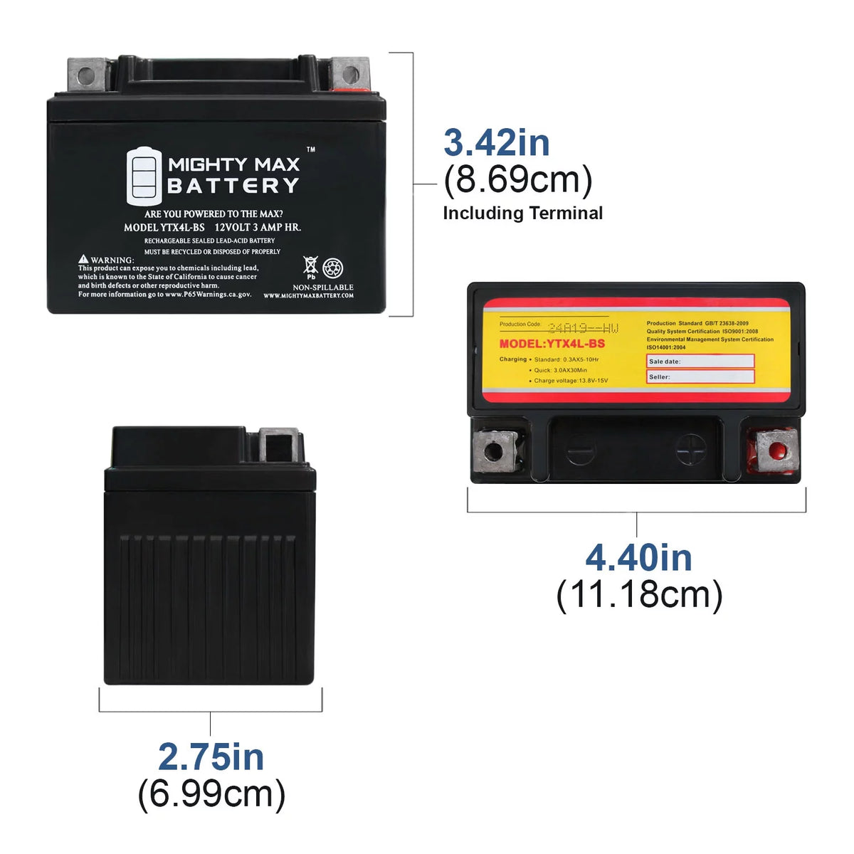 SLA Battery for ATV Dirt Bike A36929