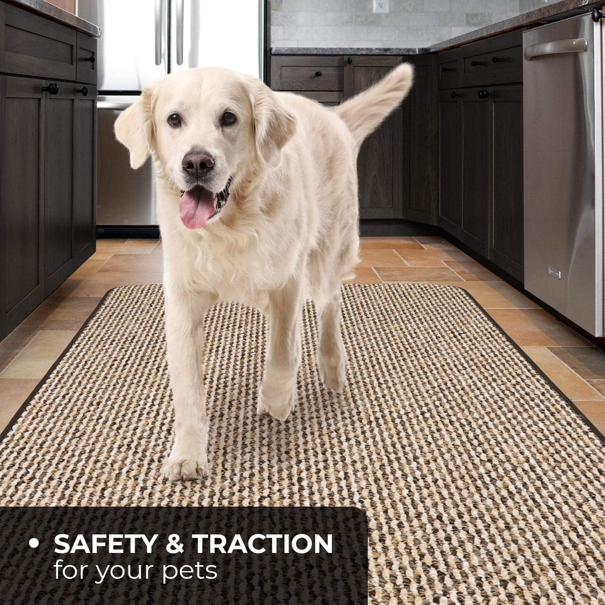 Black Skid-Resistant Carpet Runner 10 Feet X 36 Inches W199