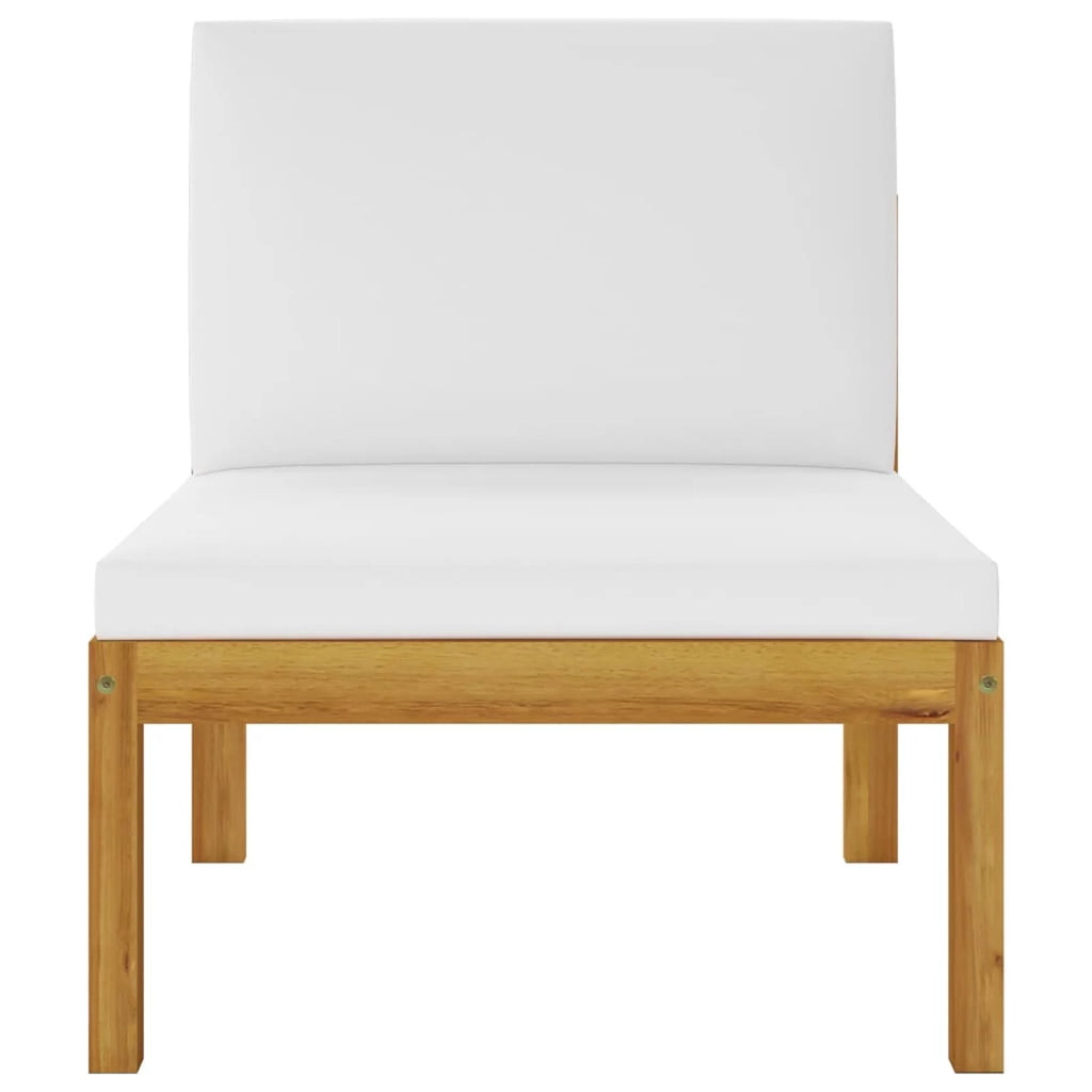 Cream White Acacia Wood Rope Middle Sofa E417436