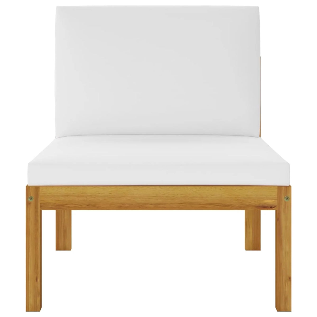 Cream White Acacia Wood Rope Middle Sofa E417436