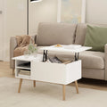 Lift Top Coffee Table with Wooden Leg M6487
