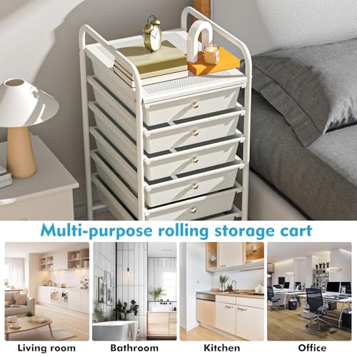 6 Drawer Plastic Rolling Storage Cart K31111