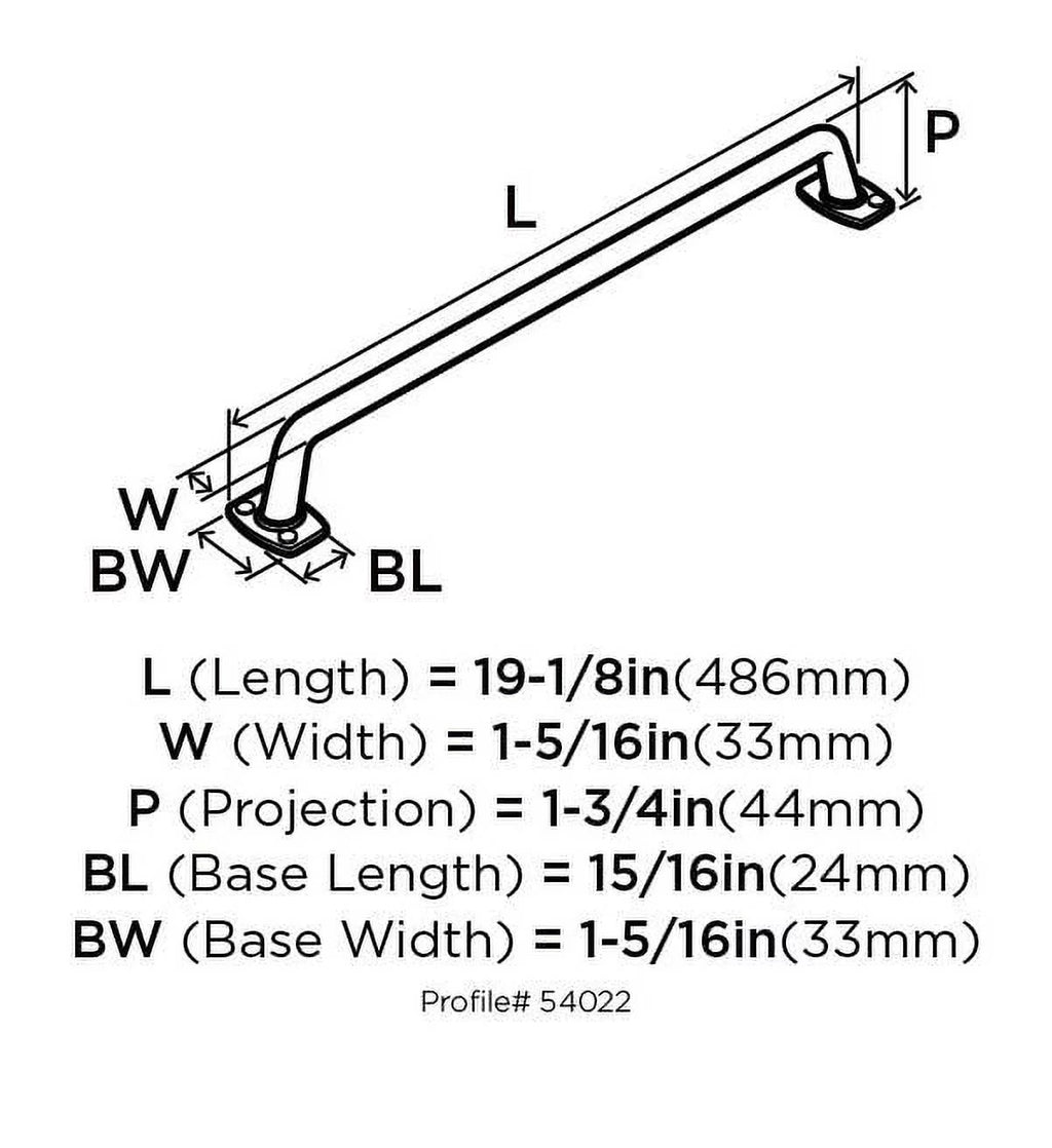 18 in Center-to-Center Satin Nickel Appliance Pull G787