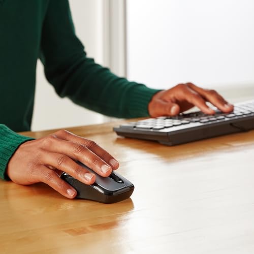Black Wireless Optical Computer Mouse with USB Nano Receiver G181897