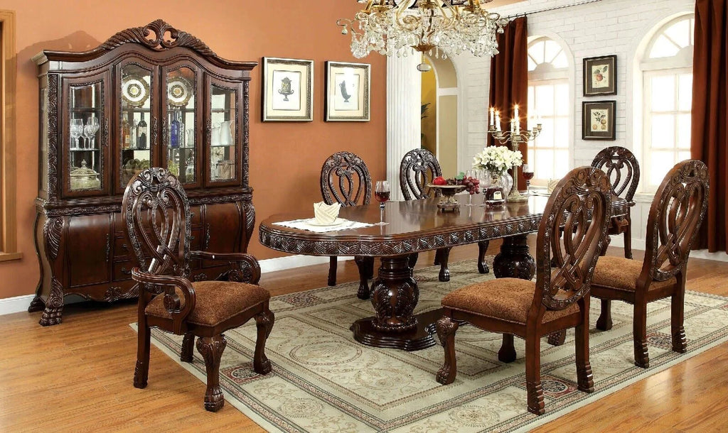 Cherry Solid Wood 7 Pc Dining Set E95506