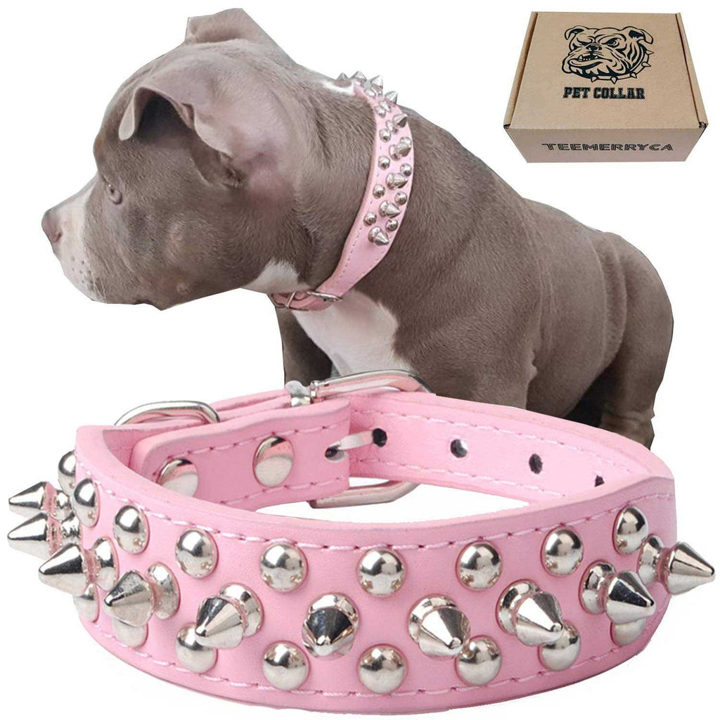 Adjustable Leather Spiked Studded Dog Collar D32706