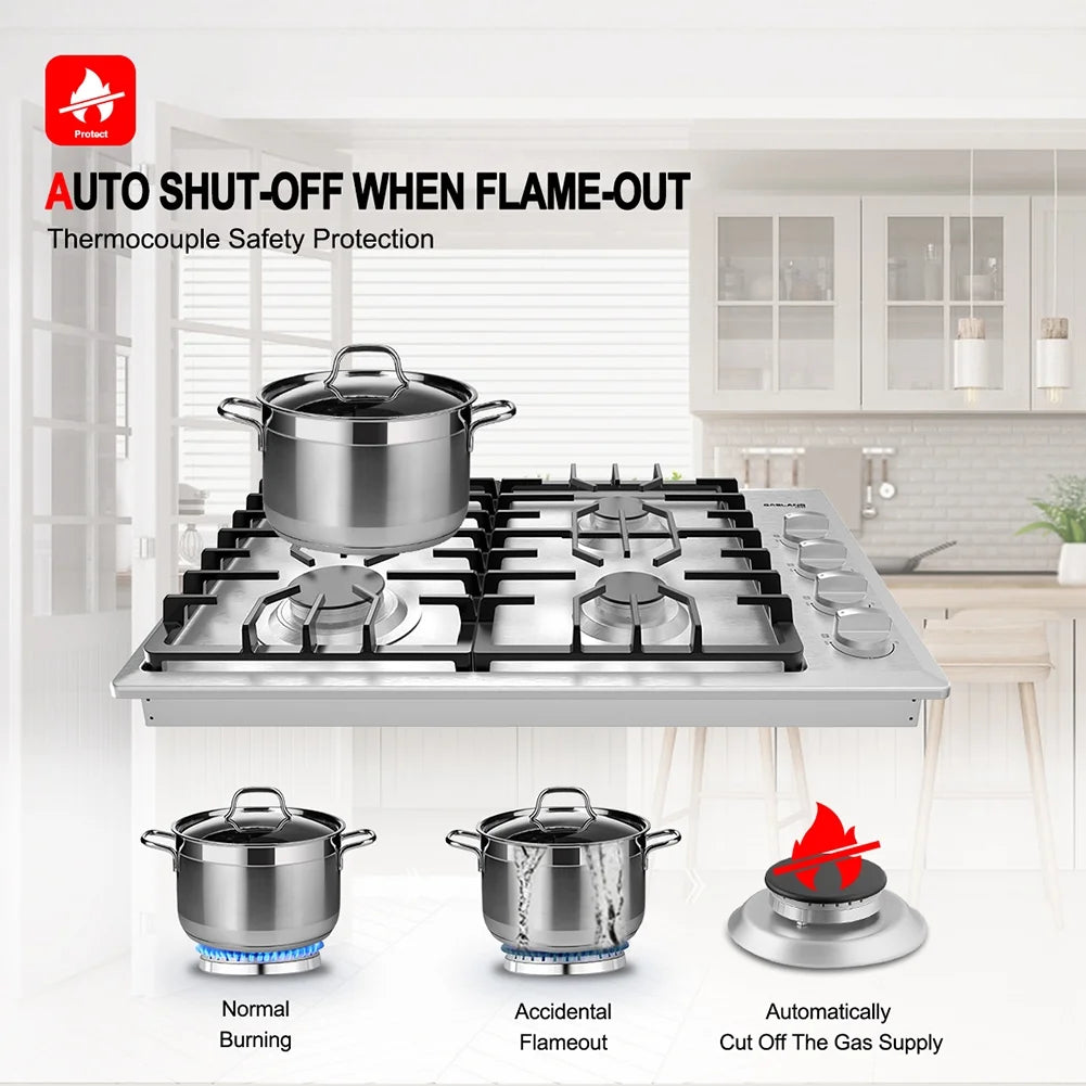 Stainless Steel 4-Burner Gas Cooktop N541700