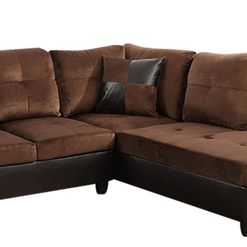 Brown Left Chaise Sectional F8521