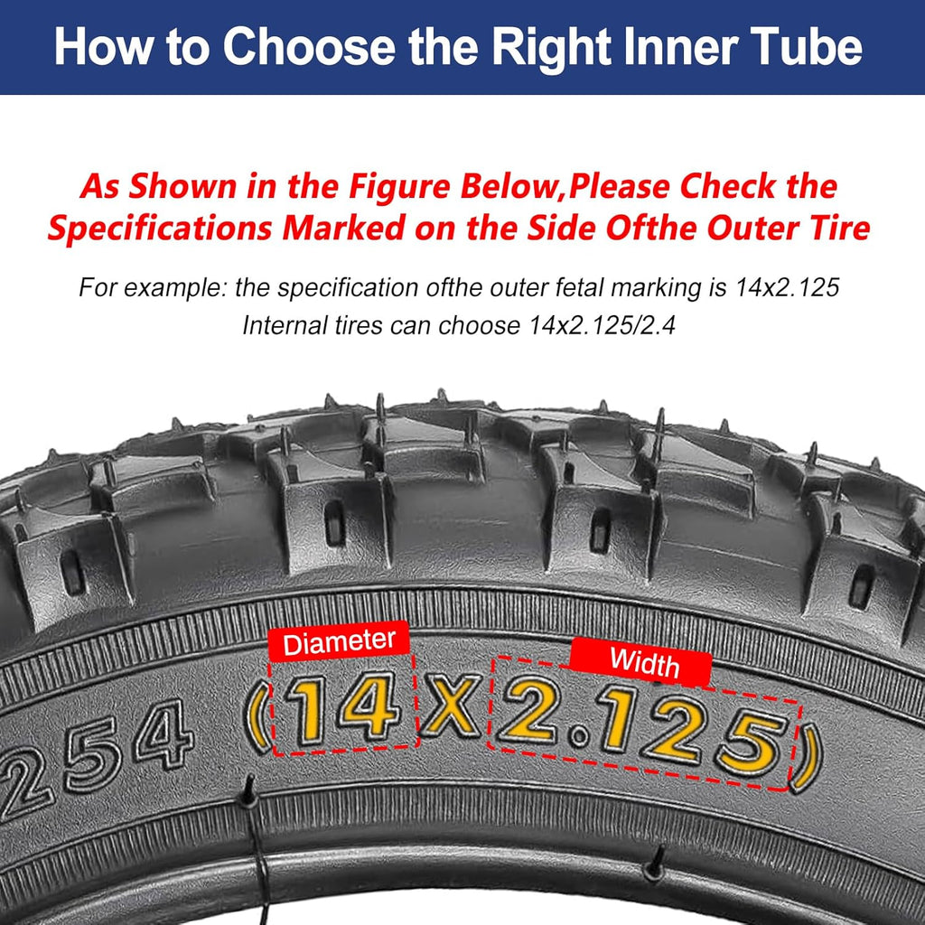 14 Inch Inner Tube with Schrader Valve Stem D24598