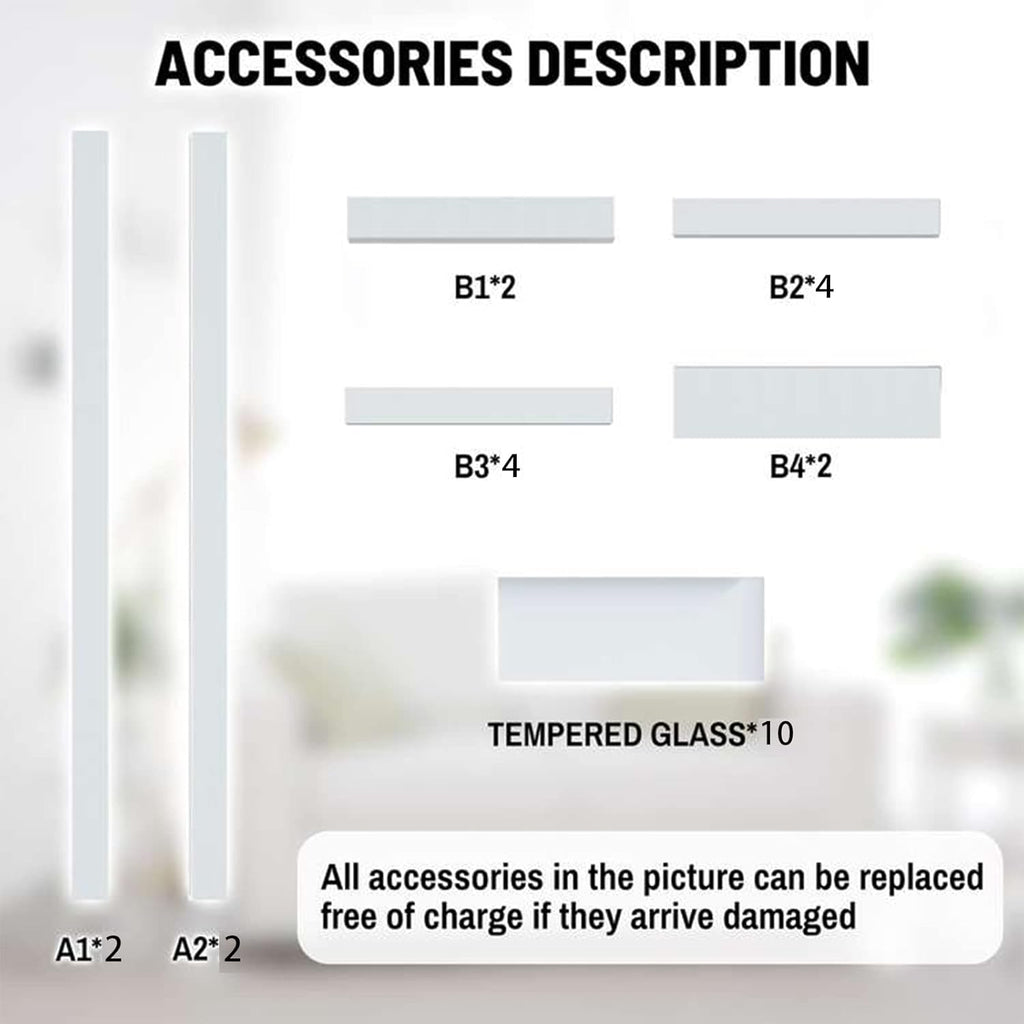 36''x84'' Frosted Glass Barn Door x 2 G6503