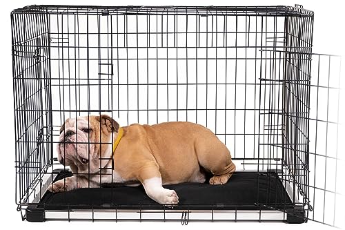Chew Proof Padded Dog Crate Pad Mat, Small Size, Water Resistant, Sandstone I474