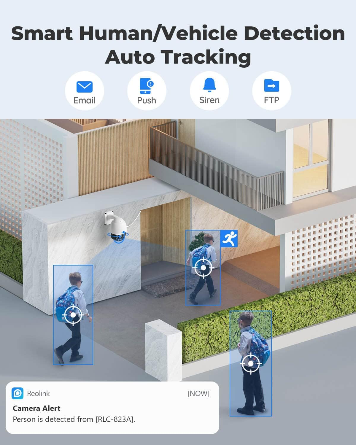 4K PTZ Outdoor Camera with 5X Optical Zoom Auto Tracking N30576
