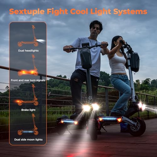 Electric Scooter with 800W Motor, 10'' Off Road Tires, Turn Signals & Storage Bag R179991