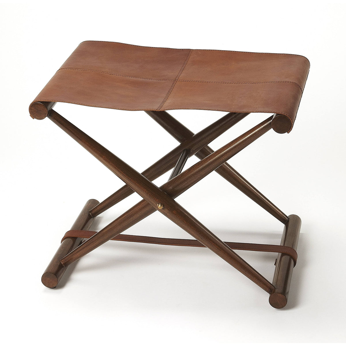 Leather Folding Stool M5930