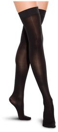 20-30 mmHg Open Toe Thigh High Black F45319