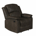 Dark Brown Faux Leather Recliner B4250