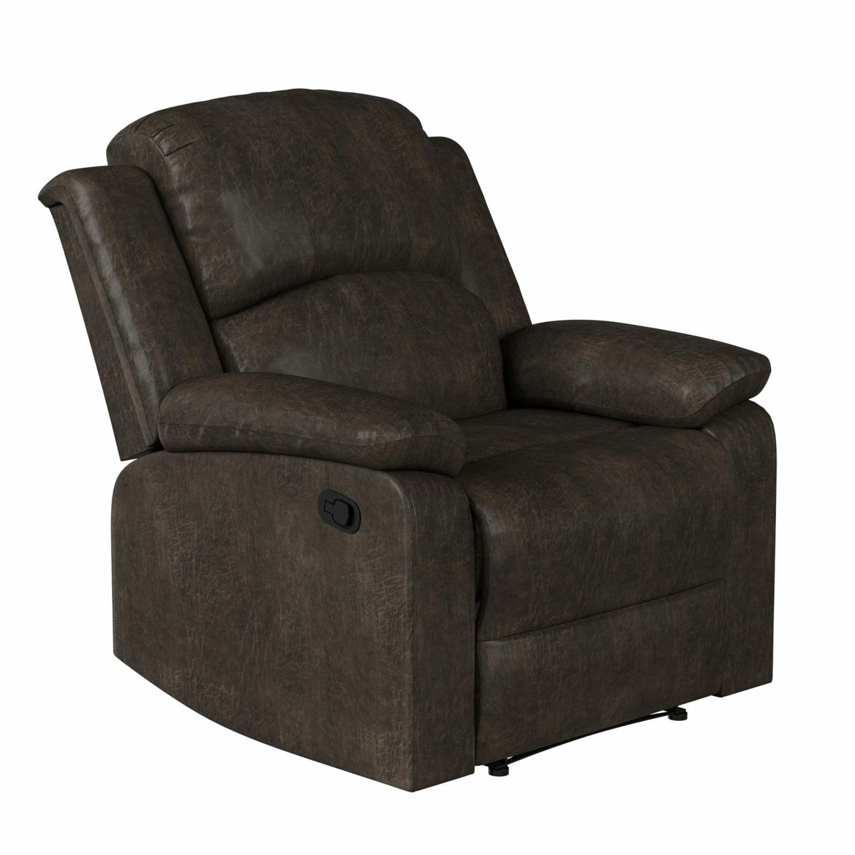 Dark Brown Faux Leather Recliner B4250
