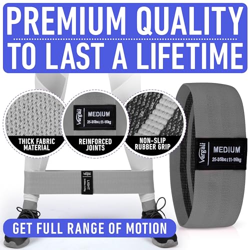 Resistance Bands for Working Out, 4 Fabric Elastic Bands Set V26138