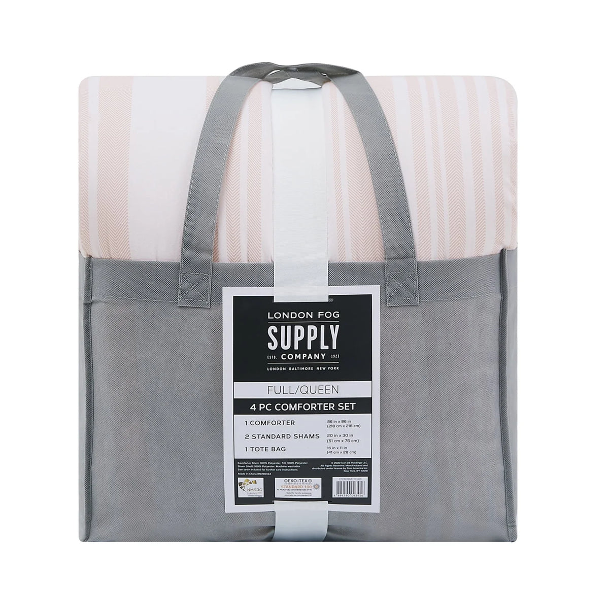 Grey 4-Piece Garment Washed Comforter Set E525949