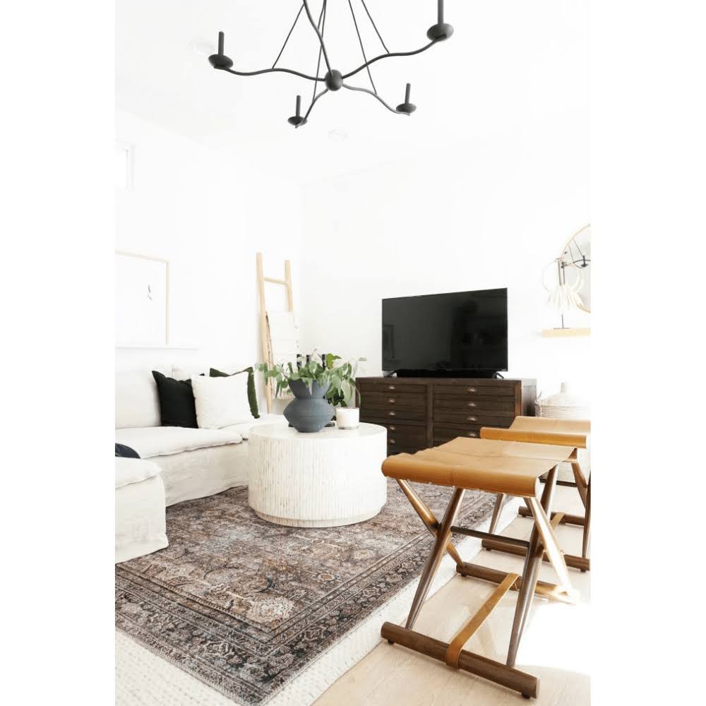 Leather Folding Stool M5930