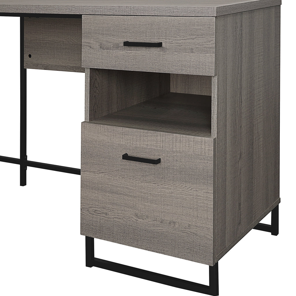 L-Shape Desk with Power and Storage M704