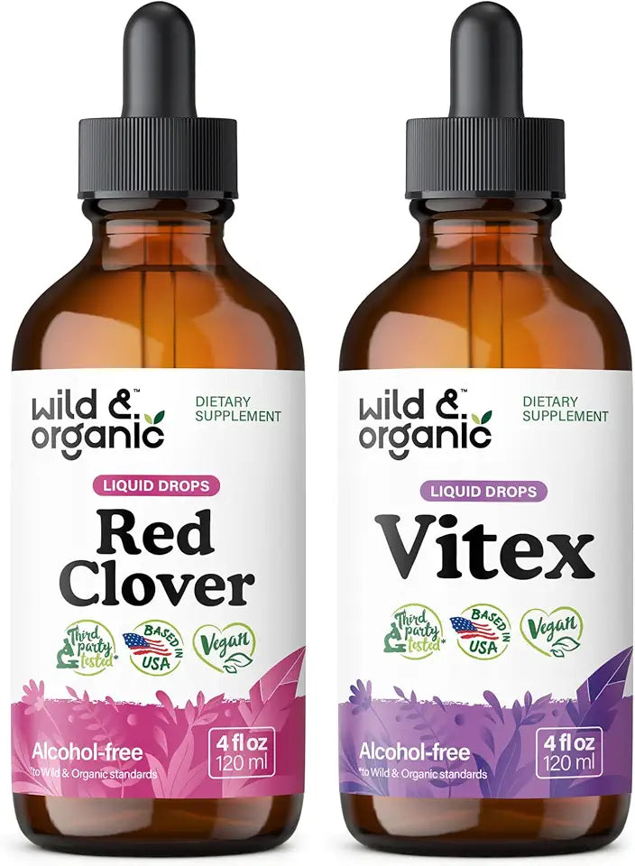Red Clover Tincture 4 fl oz & Vitex Tincture 4 fl oz T523