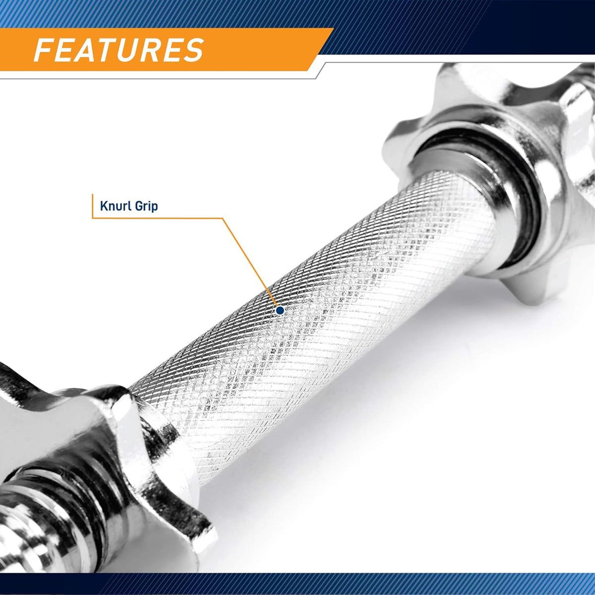 14” Adjustable Chrome Threaded Dumbbell Handles D88083