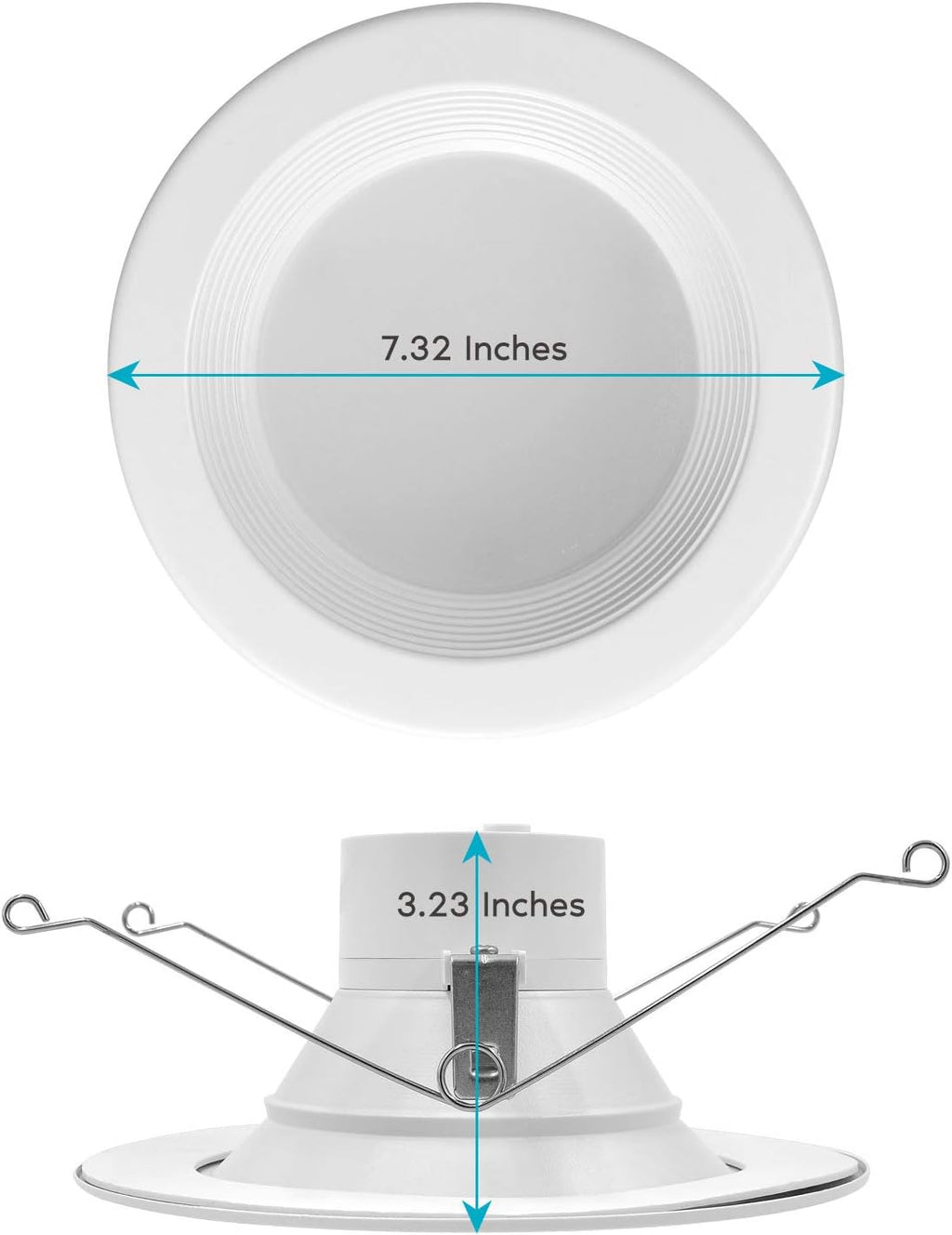 5/6 Inch LED Recessed Retrofit Downlight, 14W, Color Selectable, Dimmable, 1100 Lumens, 4 Pack T5468