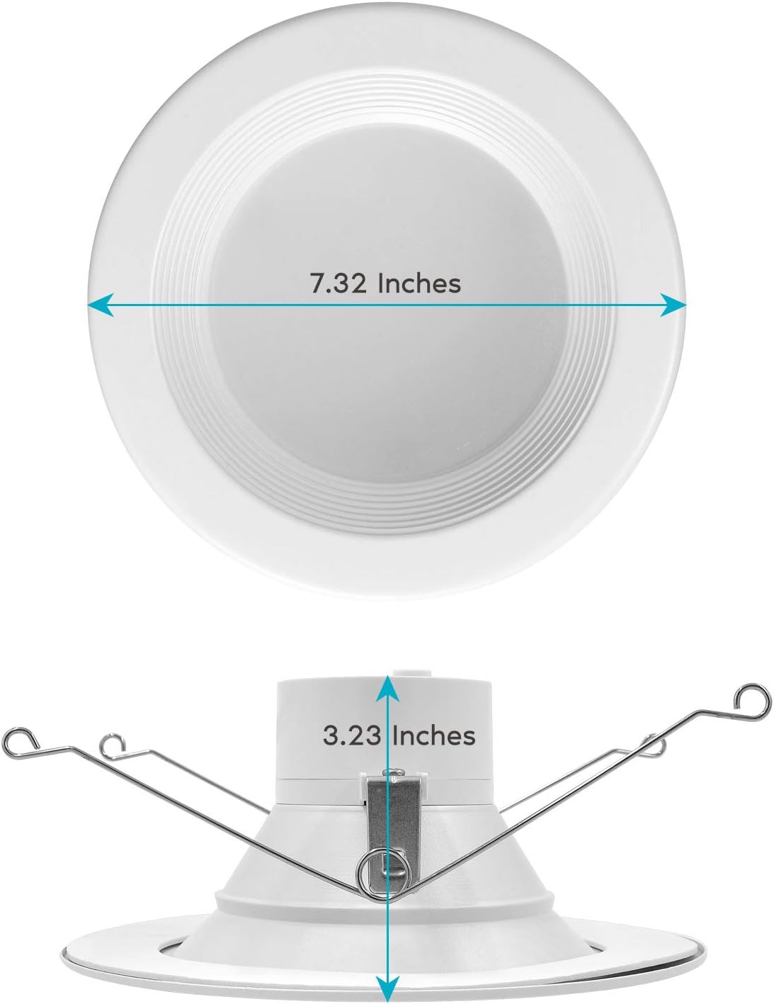 5/6 Inch LED Recessed Retrofit Downlight, 14W, Color Selectable, Dimmable, 1100 Lumens, 4 Pack T5468