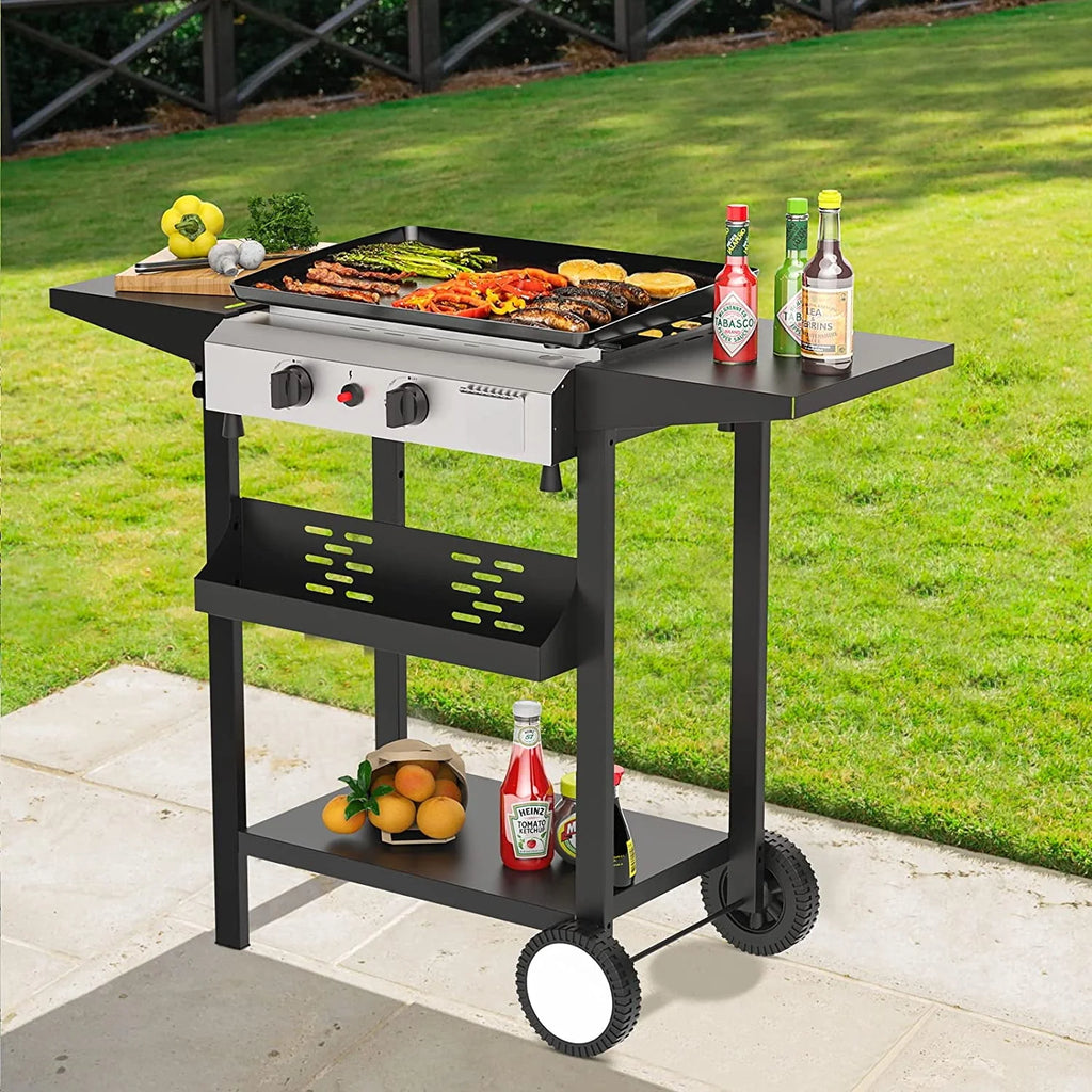 3 Burner Propane Gas Griddle with Side Shelves B990
