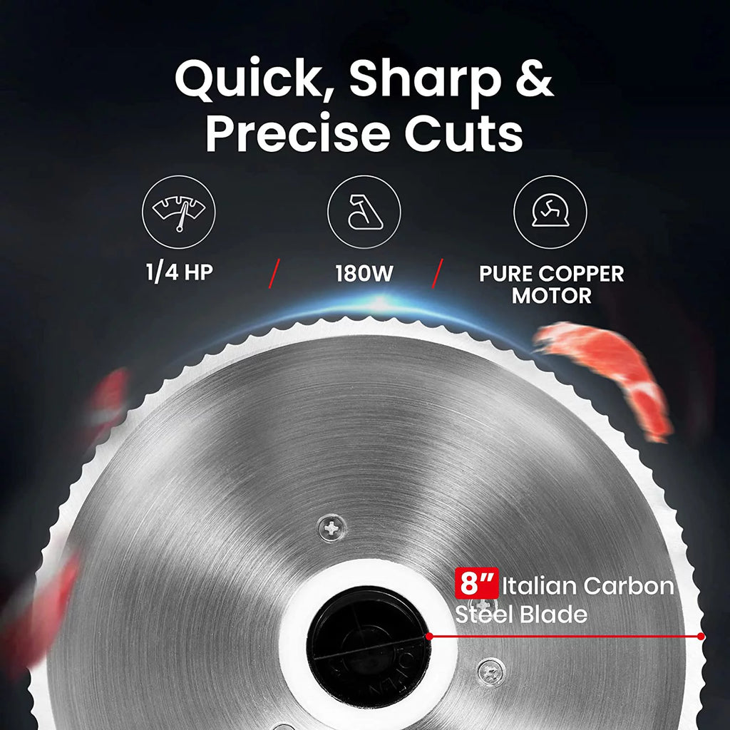 Commercial Slicer, 8.7" Carbon Steel Blade, 180W C865