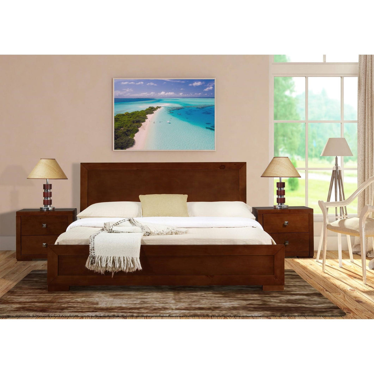 Queen Platform Bed I224344