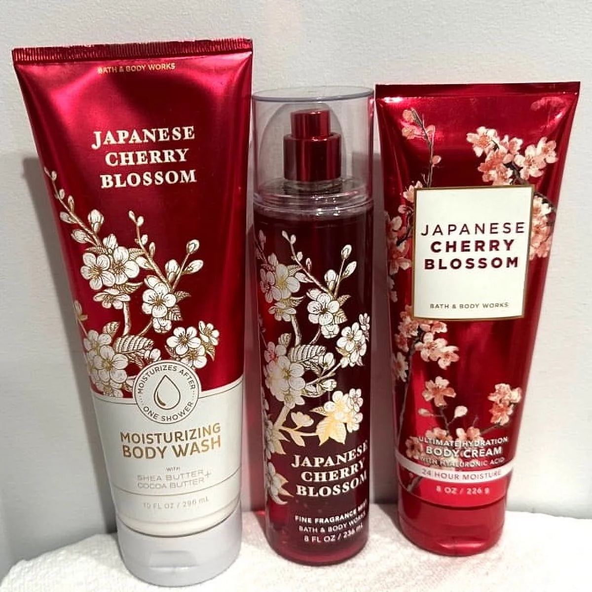 Japanese Cherry Blossom Body Wash Fragrance Mist and Body Cream G3177