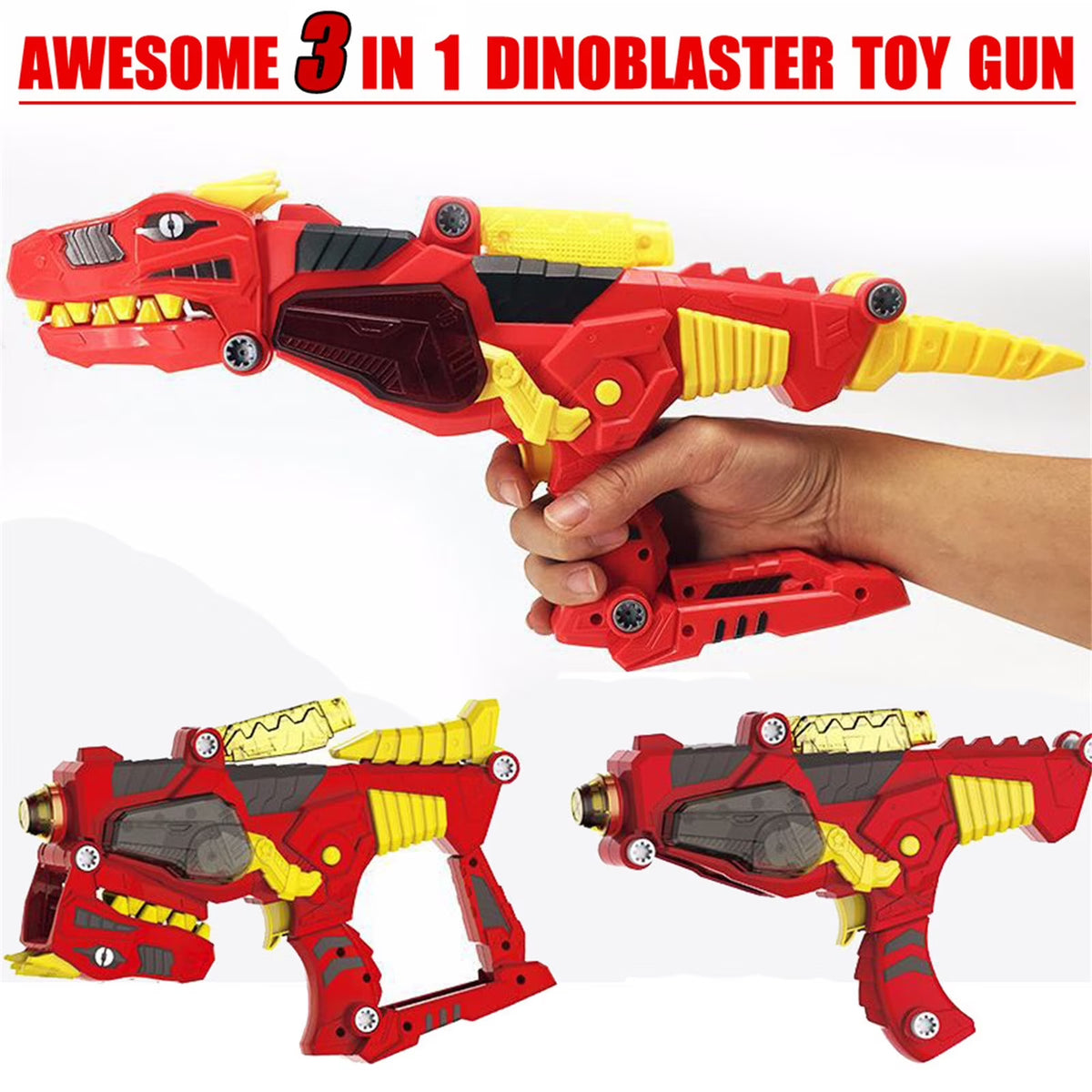 Transforming Dinosaur Toy 3 in 1 Lights Sound W15949